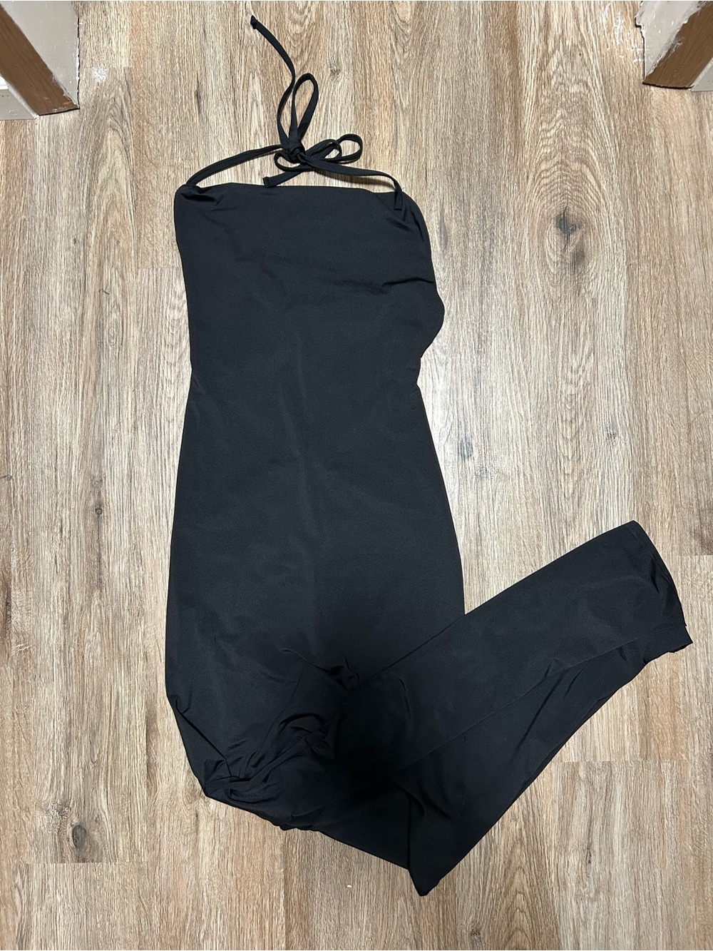 PrettyLittleThing Black Cowl Neck Back-Tie Maxi Dress